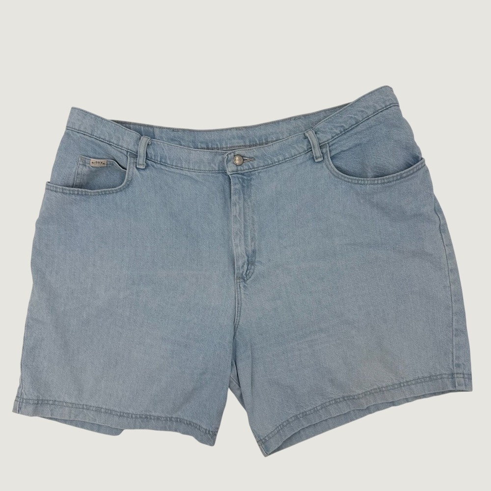 Riders by Lee Vintage High Waisted Denim Shorts Light Wash 22W 159053N Cotton